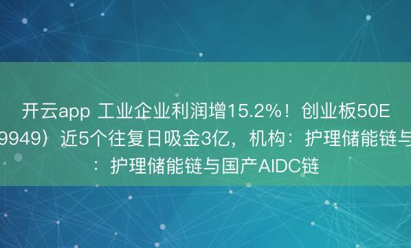 开云app 工业企业利润增15.2%！创业板50ETF华安（159949）近5个往复日吸金3亿，机构：护理储能链与国产AIDC链