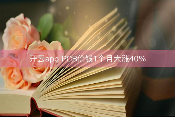 开云app PCB价钱1个月大涨40%