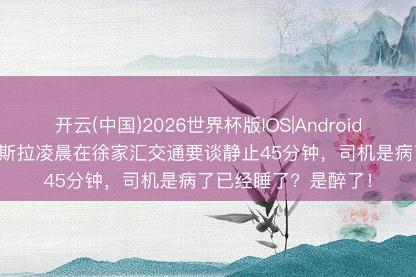 开云(中国)2026世界杯版IOS|Android手机app下载 一辆特斯拉凌晨在徐家汇交通要谈静止45分钟，司机是病了已经睡了？是醉了！